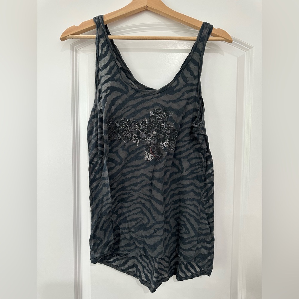 Zadig & Voltaire zebra print tank top